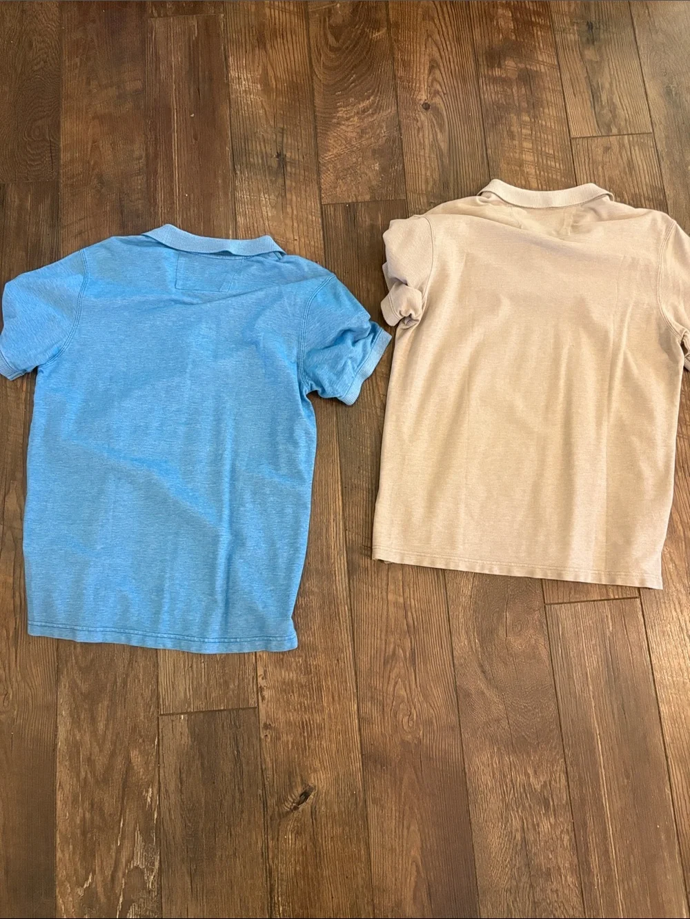 Mens Polo Shirt - Blue and Tan